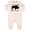 Natural Heather, variant on Buffalo Cute Animal Western Baby Fleece Romper