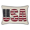 thumbnail image 6 of VHC Brands Patriotic USA Pillow 14x20, Independence Day Decor, Stars and Stripes Flag Design, Embroidered Cotton Pillow, Perfect for Bedroom, Entry, Living Room, Rectangle Shape, Americana, Natural, 6 of 6
