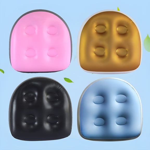 LAMIRO Spa Cushion,Bath Pillow Hot Tub Booster Seat Pad with Suction Cup,Waterproof Soft Inflatable Massage Water Injection,Back Head Accessories for Kids Adults Home Hotel