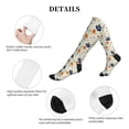 thumbnail image 5 of Rateoe Flower Leaves Compression Socks for Women and Men 20-30mmHg-Circulation Support Socks Knee High Nurse Pregnant Running Medical and Travel Athletic, 5 of 7
