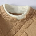 thumbnail image 6 of Yiliang Big and Tall Sweaters for Men Fall and Winter Long Sleeve Warm and Thermal Top Clothes ,Khaki,3XL, 6 of 6