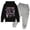 Grey, variant on Bobifish Girls Outfit Set Stylish Letter Print Hoodie And Jogger Long Sleeve Cozy Tracksuit Kids Daily Casual Sweatsuit Sizes 3-14