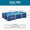 thumbnail image 4 of Bestway Steel Pro 9.8' x 6.6' x 26\" Metal Frame Above Ground Pool, Filter Pump & Cartridge, 4 of 9