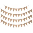 thumbnail image 1 of Unique Bargains Bannière Triangle en Coton et Lin 32,8 Pieds, 48 Pcs, Crème, 1 of 5