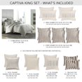 thumbnail image 3 of Michael Amini Captiva 10-piece Fabric King Comforter Set in Tan/Neutral, 3 of 20