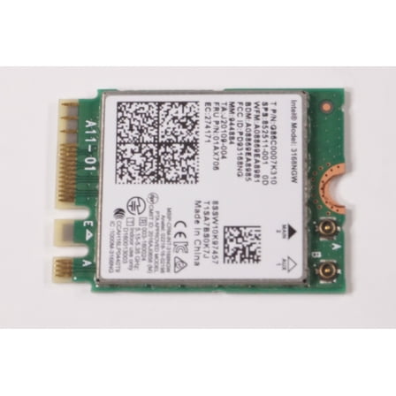 Intel 3168NGW Dual Band Wireless-AC 3168 WiFi Bluetooth 4.2 PCIe Card