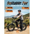 thumbnail image 3 of ESKUTE M300F Full Suspension Electric Bike, 20" Fat Tire Ebike, 48V 20.8Ah Removable Battery, 1200W Peak Motor, 7-Speed, Up to 80 Miles, Black, UL2849, 3 of 8