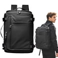 thumbnail image 2 of Travel Backpack,Large Capacity Carry On Bag,Laptop Storage Backpack,Multi-compartment Structure with Shoe Slot and Wide Opening Design,Lightweight Wearable Backpack for Travel Work,Black, 2 of 9