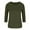 Army Green, variant on 3/4 Sleeve T Shirts for Women Crew Neck Corduroy Tops Casual Soft Pullover Blouses, Gifts for Women