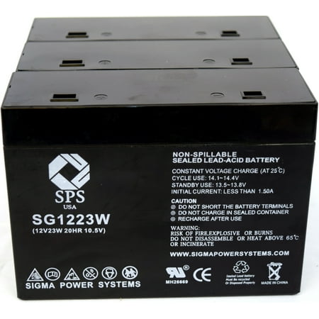 SPS Brand 12 V 5 Ah (Terminal T1T2) 1223W Replacement battery for Best Technologies Patriot 250 (3