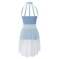 thumbnail image 2 of ZDHoor Kids Girls Sequins Ballerina Leotard Sleeveless Ballroom Jazz Modern Dance Costume Light Blue 14, 2 of 7