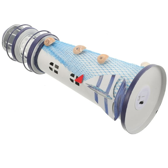 MUSEYA Ocean Themed Room Decor Lighthouse Lamp Iron Multi 1Set Mediterranean Decor