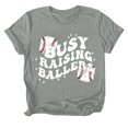 thumbnail image 5 of adviicd T-Shirts à Manches Courtes pour Femmes T-Shirt pour Femmes Décontracté en Coton à Manches Courtes Col en V T-Shirt Graphique Hauts Tees Gris,m, 5 of 5