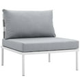 thumbnail image 6 of Modway Harmony 8 Piece Outdoor Patio Aluminum Sectional Sofa Set in White Gray, 6 of 8