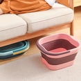 thumbnail image 3 of Inteprter Multifuncional y fácil de almacenar para el cubo plegable del masaje del baño de pies de la TPE de la seguridad del balneario casero Juegos de accesorios de baño rosa, 3 of 6