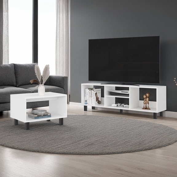 Majestic 2-Piece Living Room Set with TV Stand and Coffee Table