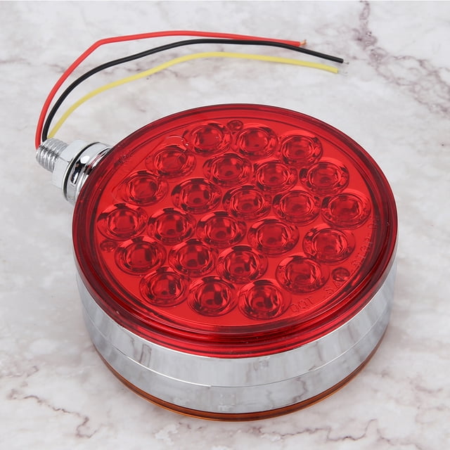 Luz de se?alización para camión, 48 LED de doble cara con un solo montante, marcador lateral, luz de dirección sellada reflectante, direccional o camión de remolque Ecomeon no