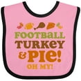 thumbnail image 3 of Inktastic Football Turkey and Pie Girls Baby Bib, 3 of 4