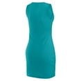 thumbnail image 3 of Women's WEAR by Erin Andrews x Gracie Hunt Aqua Miami Dolphins Ribbed Tank Dress, 3 of 4