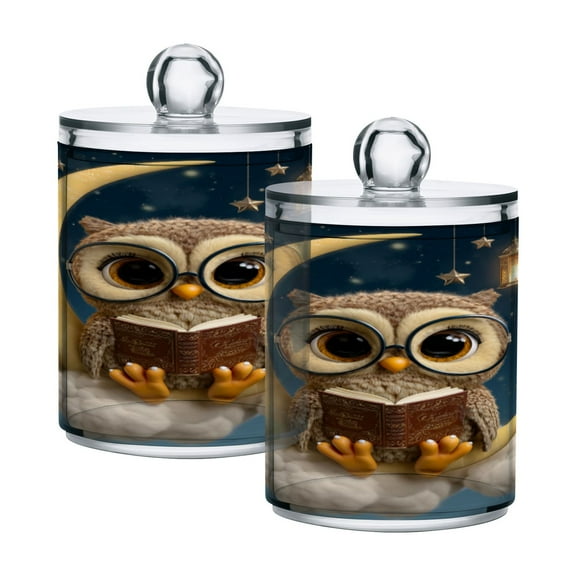 High-value clear storage jars keep life organized and within reach one sizex4 Cute Owl