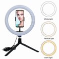 thumbnail image 1 of 10 "selfie ring light con trípode soporte de teléfono 3 iluminación belleza LED, 1 of 9