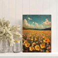 thumbnail image 2 of Qisvanset Framed Canvas Wall Art 12x16 Inch Wildflower Field Panoramic Botanical Wall Decor, 2 of 5