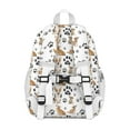 thumbnail image 3 of Corgi Dog and Footprints Backpack for School,Cute School Bag,Schoolbag with Adjustable Shoulder Straps & Padded Back,15"x11.42"x5.5", 3 of 6