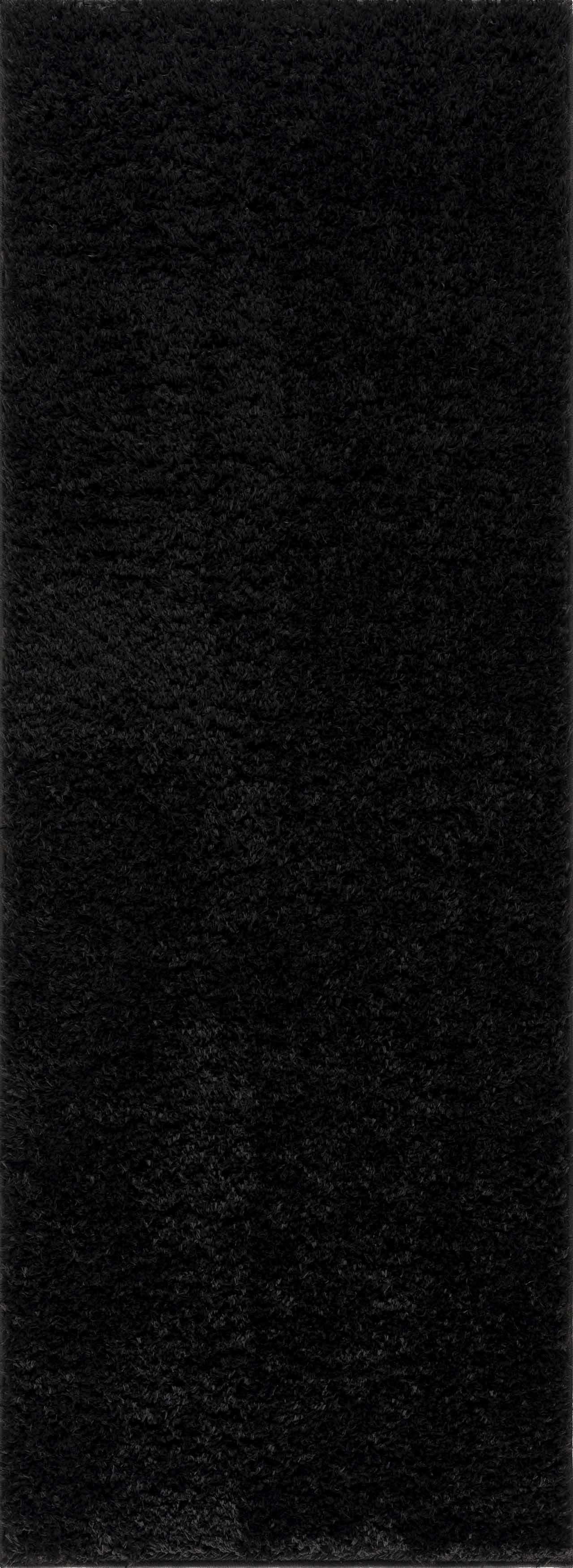Hauteloom Faina Living Room, Bedroom Machine Washable Area Rug - Farmhouse - Plush Pile - Black - 8'10" x 12'