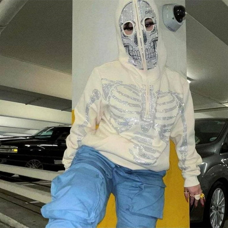 YCNYCHCHY Spring 2023 New Women Y2K Skeleton Hoodies pastel YCNYCHCHY Spring 2023 New Women Y2K Skeleton Hoodies pastel