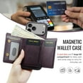 thumbnail image 2 of Dteck Magnetic Wallet Case for iPhone 17 Pro with Screen Protector, Mag Safe-Compatible Detachable PU Leather Case with RFID Blocking Card Holder Shockproof Kickstand Cover, Purple, 2 of 6