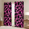 thumbnail image 2 of Feelyou Cheetah Leopard Print Curtains Pack of 2 (42x84 Each), Art Brush Watercolor Curtains Blackout, Modern Fashion Style Bedroom Curtains, Blackout Curtains Room Decor, 2 of 6
