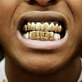 thumbnail image 2 of Parte Inferior Dentadura Postiza Bewildely Portátil Halloween Oro Plata, 2 of 6