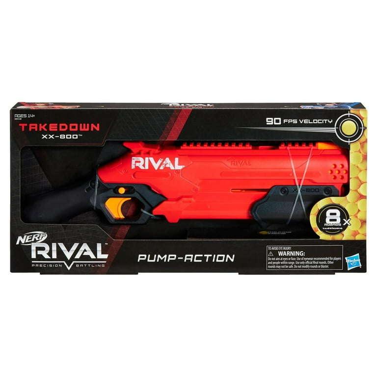 Nerf Rival Takedown XX-800 Blaster, Pump Action, Breech-Load