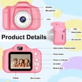 thumbnail image 2 of Syenll Kids Camera Toys, HD Digital Camera with 32GB SD Card, Selfie Camera Toys Gifts for Boys Girls, Pink, 2 of 8