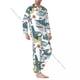 thumbnail image 2 of Pijama de hombre con solapa y manga larga, ropa de dormir divertida con diseño de tiburón y pez en estilo escandinavo, ropa de hogar para hombre, 2 of 5