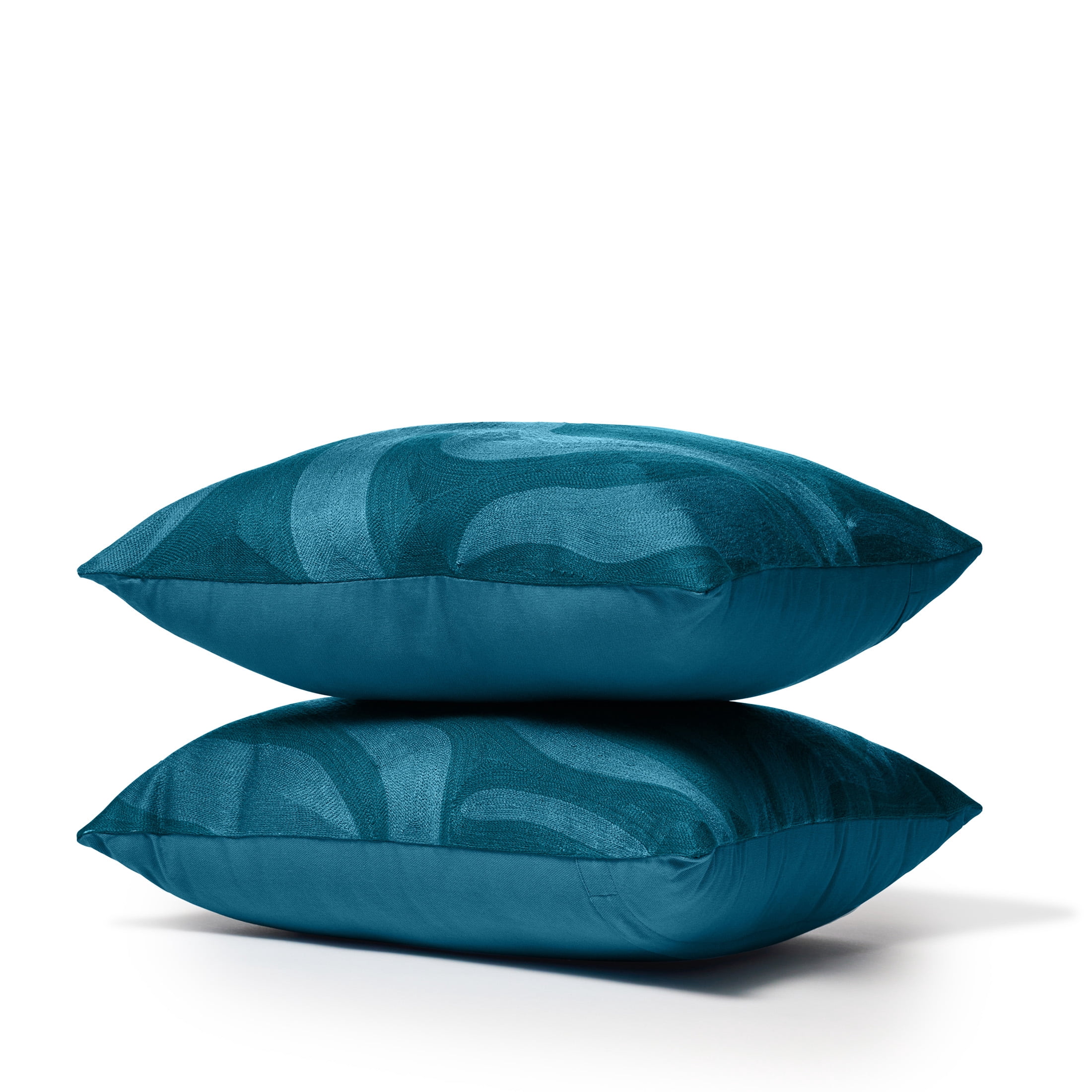Temi Coker for Walmart Embroidered Decorative Pillow, 20" x 20", Blue
