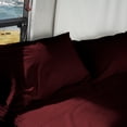 thumbnail image 3 of 5 Piece Sheet has Zipper Sheet Set, Twin XL Size 26 Inch Deep Pocket, 800 TC, Solid Wine Color., 3 of 9