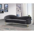 thumbnail image 2 of Pemberly Row Modern / Contemporary Velvet Sofa in Gray Finish Finish, 2 of 8
