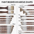 thumbnail image 6 of MKDAQIQIU 25pcs Paint Brush Set,  Oil Paint Brushes, Brown, 6 of 8