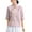 Pink, variant on Summer Women Tops New Fashion Plus Size Mid-length Sleeve Buttoned Solid Color Casual Top