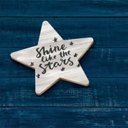 On The Surface Wooden Stars, 6-Pack Wood Star Shapes