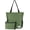Army Green, variant on Large Capacity Foldable Tote Bag With Zipper Water-resistant SandproofWomen Beach Bag Handbag GymBag Travel ShoppingBag Green Pineapple