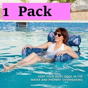 1PCS Blue Of Floating Pool Chairs For Adults, Comfortable Water Hammock, Soft Fabric, Suitable For Summer Swimming Pools, Beaches, And Lakesides