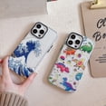 thumbnail image 2 of IML Funda De Teléfono De Doble Cara De Película mulching Para iPhone 11 14 Plus 12 13 Pro Max Moda Onda De Mar Dinosaurio Protección Cubierta, 2 of 4