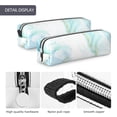 thumbnail image 4 of Yiaed Gold Lines Marble Watercolor Print Leather Pencil Case - Leather Pen Pencil Holder - Elegant & Practical Pencil Pouch for Work & Office, 4 of 7