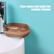 thumbnail image 5 of Soporte de caja de jabón de plástico con bandeja de drenaje, color café, 5.3x3.3x2 pulgadas, accesorio de lavabo de baño moderno, diseño de drenaje de agua para jabón sólido, esponjas, organizador, 5 of 5