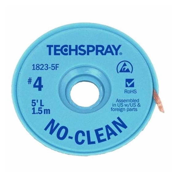 Techspray No-Clean Blue No 4 Braid - AS 1823-5F
