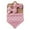 Pink, variant on Lilgiuy Unisex Baby Bib Plaid Print Linen Cotton Double Sided Saliva Everyday Bibs with Headband Set