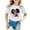 White, variant on oqasdz Girls T Shirts Baby Kids Summer Round Neck Cartoon Prints Cute Casual Loose Short Sleeved T Shirt, Size 8-10 Years
