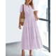 thumbnail image 2 of Vestido casual BTFBM para mujer, verano 2025, cuello en V y cintura elástica, 2 of 9